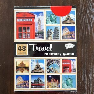 💜NIB Deluxe Travel Themed Memory Game